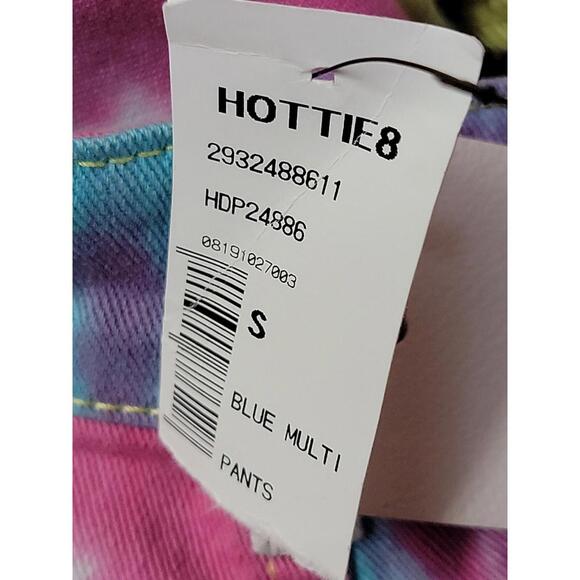 HOT & DELICIOUS   Rainbow  Size Blue Multi Destroyed Jeans NWT #Z - Picture 9 of 10